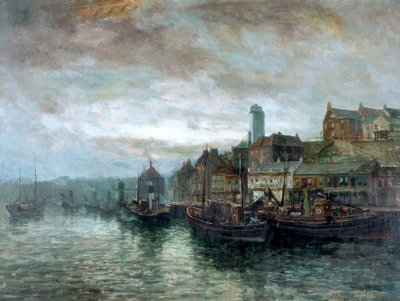 Quayside at North Shields, c.1890-1910 by John Falconar Slater